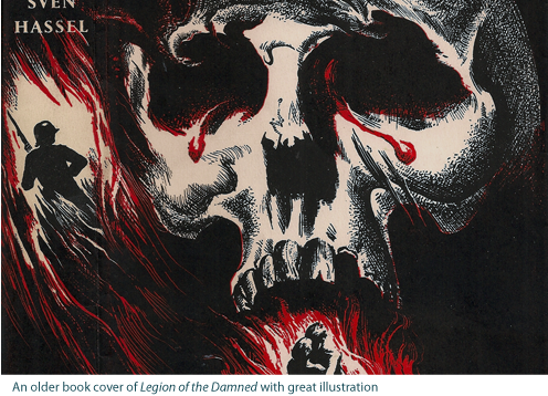 An older book cover of Legion of the Damned with great illustration.