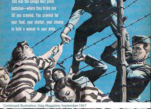 continued illustration, Stag Magazine, September 1957.